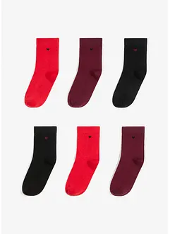 Lot de 6 paires de chaussettes mi-hautes avec accroche-cadeau, bonprix
