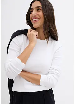 Lot de 2 T-shirts côtelés, bonprix
