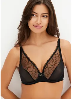 Soutien-gorge à coques et armatures orné de broderies, bonprix