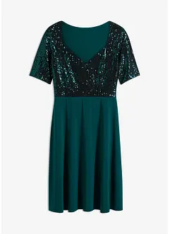 Robe courte à sequins, bonprix