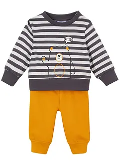 Sweat-shirt et pantalon en molleton 100% coton (ens. 2 pces), bonprix
