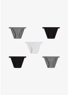 Lot de 5 slips tanga coton, bonprix
