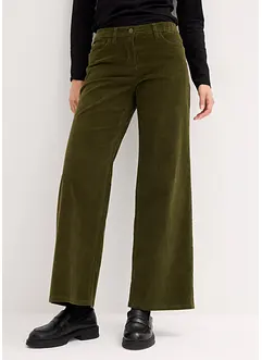 Pantalon large en velours côtelé, bonprix