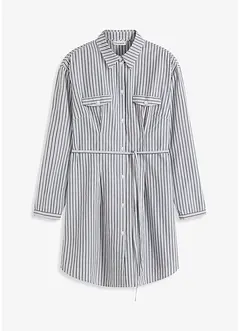 Robe chemise en popeline rayée, bonprix