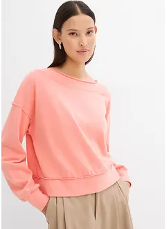 Sweat-shirt oversize en coton mélangé doux, bonprix
