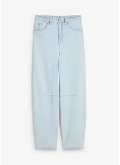 Jean Balloon taille haute et élastiquée, ultra doux, raccourci, bonprix