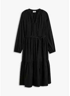 Robe midi à empiècements en crochet, bonprix