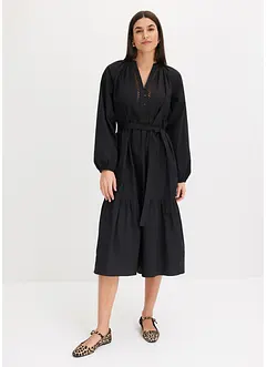 Robe midi à empiècements en crochet, bonprix