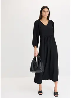 Robe midi en jersey texturé, bonprix