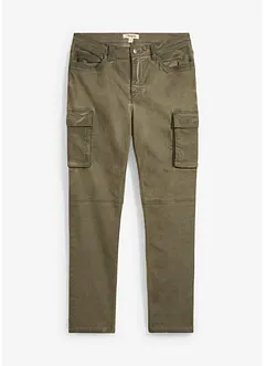 Pantalon cargo extensible, aspect délavé, Straight, bonprix