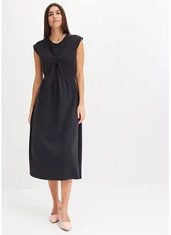 Robe en jersey évasée, détail torsadé, bonprix