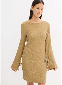 Robe courte en crêpe texturé, bonprix