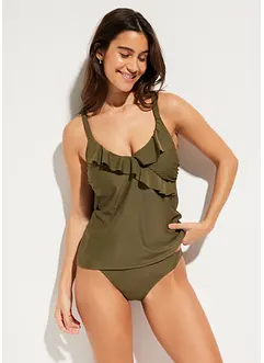 Tankini (ens. 2 pces) à volants, bonprix