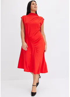 Robe midi avec drapé et base asymétrique, bonprix