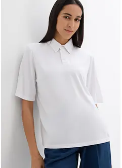 Polo en viscose mélangée à épaulettes, bonprix