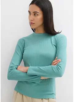 T-shirt manches longues côtelé, bonprix