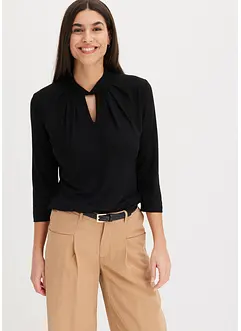 T-shirt à manches 3/4 et détail twisté, bonprix