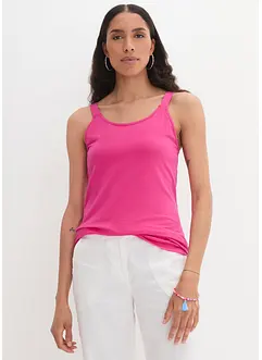 Lot de 2 débardeurs longs en coton à bretelles réglables, bonprix
