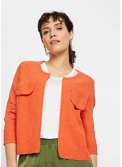 Gilet en maille bouclette façon tweed, bonprix