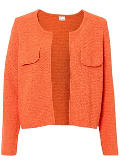 Gilet en maille bouclette façon tweed, bonprix