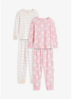 Lot de 2 pyjamas 100% coton (ens. 4 pces), bonprix