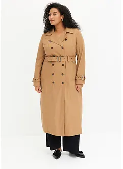 Trench-coat long ceinturé à la taille, bonprix