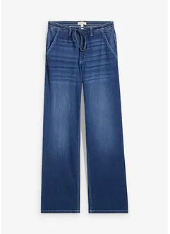 Jean droit taille haute élastiquée, loose, bonprix