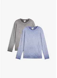 Lot de 2 T-shirts manches longues, bonprix