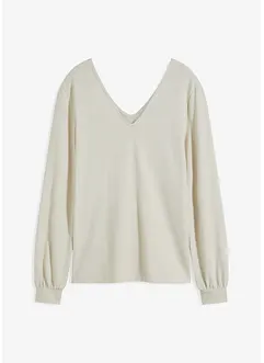 T-shirt polaire douillet revêtu de perles, bonprix