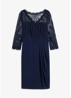 Robe courte avec empiècement dentelle, bonprix