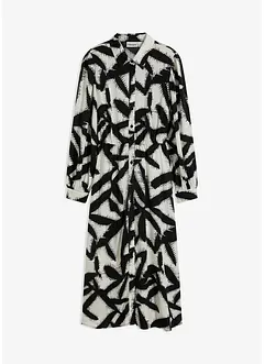 Robe midi imprimée en satin, bonprix
