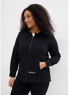 Sweat zippé en doux coton mélangé, bonprix