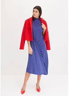 Robe midi avec drapé et base asymétrique, bonprix