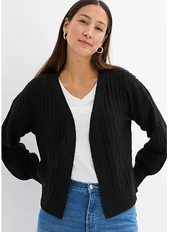 Gilet en maille à finitions côtelées, bonprix