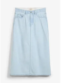 Jupe midi en jean, taille mi-haute, toile ultra-douce, bonprix