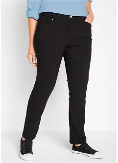Pantalon droit extensible en bengaline, taille élastiquée, bonprix