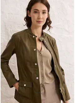 Veste en cuir nappa d’agneau, bonprix