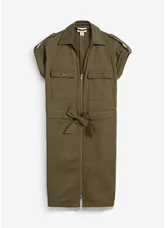 Robe en twill de coton élastiqué, bonprix