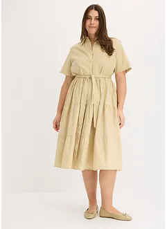 Robe-chemise en matière élastique, bonprix