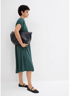 Robe en jersey, col V, viscose mélangée, bonprix