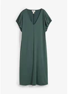 Robe en jersey, col V, viscose mélangée, bonprix