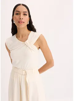 T-shirt en coton extensible avec détail twisté, bonprix