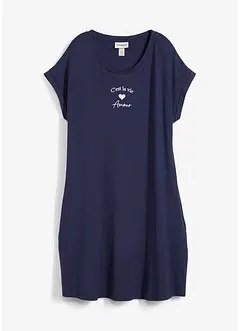 Robe en jersey viscose extensible avec broderie poitrine, bonprix