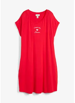 Robe en jersey viscose extensible avec broderie poitrine, bonprix