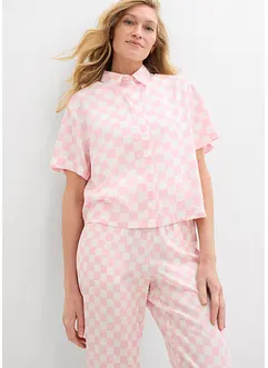 Blouse manches courtes à carreaux, bonprix