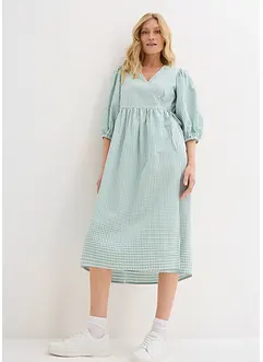 Robe portefeuille en matière texturée, bonprix