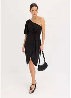 Robe une épaule avec fronces, bonprix