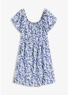 Robe courte à fronces en viscose texturée, bonprix
