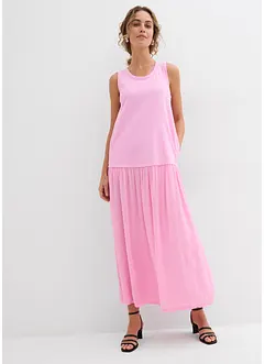 Robe longue bi-matière, bonprix