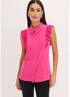 Blouse volantée en jersey, bonprix